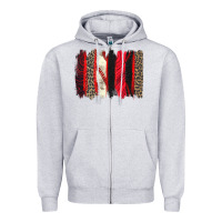 Heather Grey baseball brushstroke Zipper Hoodie - Zillion Design Studio