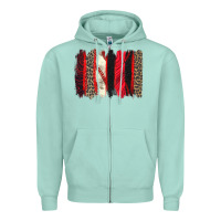 Seafoam baseball brushstroke Zipper Hoodie - Zillion Design Studio