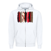 White baseball brushstroke Zipper Hoodie - Zillion Design Studio