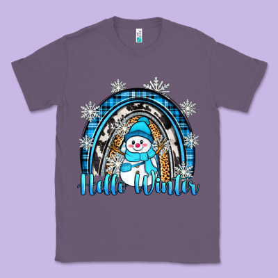 Classic Tee hello winter rainbow