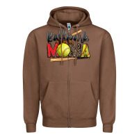 Chestnut ballpark mama softball Zipper Hoodie - Zillion Design Studio