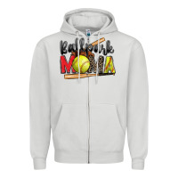 Dove Grey ballpark mama softball Zipper Hoodie - Zillion Design Studio