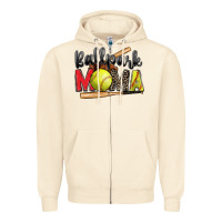 Sandshell ballpark mama softball Zipper Hoodie - Zillion Design Studio