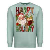 Happy Holiday Santa Claus Christmas Premium Sweatshirt | Teevron
