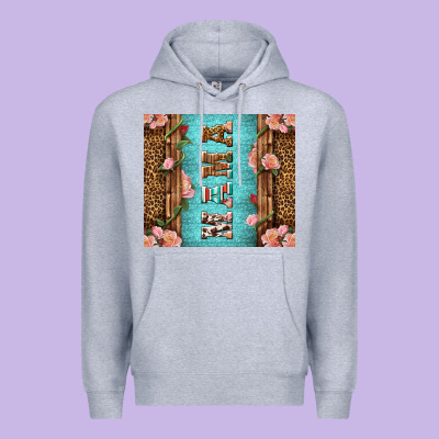 Western Mama Pink Roses Premium Hoodie Designed By Lillyallendesigns