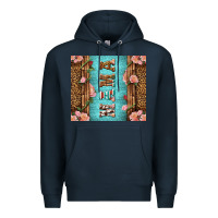 Navy Western Mama Pink Roses Premium Hoodie - LillyAllenDesigns