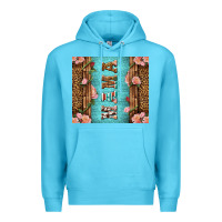 Ocean Blue Western Mama Pink Roses Premium Hoodie - LillyAllenDesigns