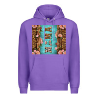 Purple Western Mama Pink Roses Premium Hoodie - LillyAllenDesigns