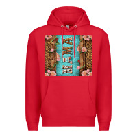 Red Western Mama Pink Roses Premium Hoodie - LillyAllenDesigns