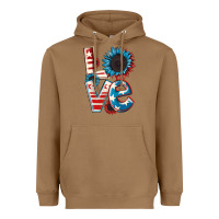 Toasted Coconut Love 4th of July Heavyweight Hoodie - CowGirlArtShop