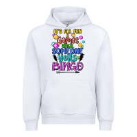 White bingo Urban Hoodie - MaliasSmallBusiness