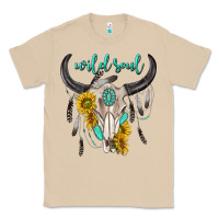Mushroom wild soul boho bull skull Classic Tee - texasbilliewilder