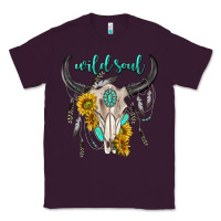 Plum wild soul boho bull skull Classic Tee - texasbilliewilder