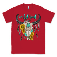 Red wild soul boho bull skull Classic Tee - texasbilliewilder