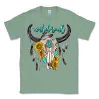 Sage wild soul boho bull skull Classic Tee - texasbilliewilder