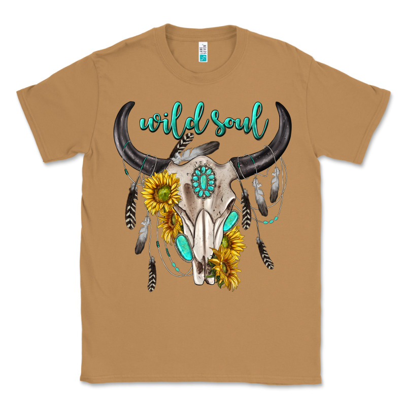 Wild Soul Boho Bull Skull Classic Tee by texasbilliewilder | Teevron