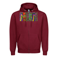 Burgundy Mardi gras brushstrokes crawfish fleur de lis Zipper Hoodie - RanaPortraitStore