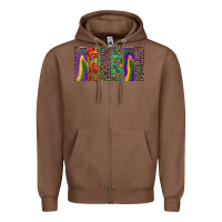 Chestnut Mardi gras brushstrokes crawfish fleur de lis Zipper Hoodie - RanaPortraitStore