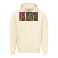 Sandshell Mardi gras brushstrokes crawfish fleur de lis Zipper Hoodie - RanaPortraitStore