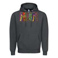 Smoke Mardi gras brushstrokes crawfish fleur de lis Zipper Hoodie - RanaPortraitStore