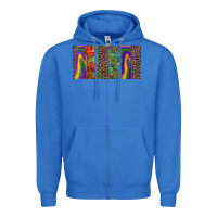 True Royal Mardi gras brushstrokes crawfish fleur de lis Zipper Hoodie - RanaPortraitStore