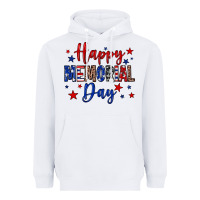 White Happy memorial day Heavyweight Hoodie - Neo Western