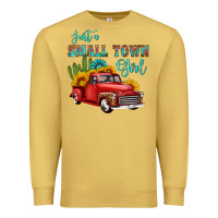 Antique Gold just a small town girl with car Premium Sweatshirt - HRA Design Shop