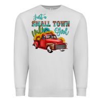 Dove Grey just a small town girl with car Premium Sweatshirt - HRA Design Shop