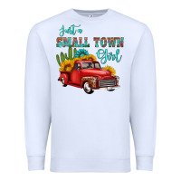 White just a small town girl with car Premium Sweatshirt - HRA Design Shop