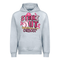 Heather Grey strike out cancer baseball Urban Hoodie - MaliasSmallBusiness