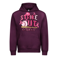 Mauve Wine strike out cancer baseball Urban Hoodie - MaliasSmallBusiness
