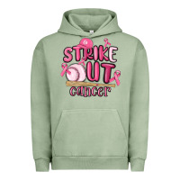 Pigment Oil Green strike out cancer baseball Urban Hoodie - MaliasSmallBusiness