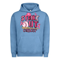 Pigment Pebble Blue strike out cancer baseball Urban Hoodie - MaliasSmallBusiness