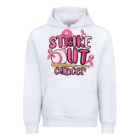White strike out cancer baseball Urban Hoodie - MaliasSmallBusiness