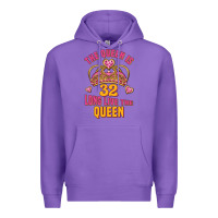 Purple the queen is 32 long live the queen kopya Premium Hoodie - Jasminsmagicworld