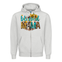 Dove Grey blessed mama with sunflowers Zipper Hoodie - texasbilliewilder