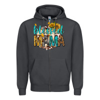 Smoke blessed mama with sunflowers Zipper Hoodie - texasbilliewilder
