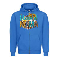 True Royal blessed mama with sunflowers Zipper Hoodie - texasbilliewilder