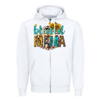 White blessed mama with sunflowers Zipper Hoodie - texasbilliewilder