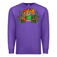 Purple cinco de mayo truck Premium Sweatshirt - RacoonDesign