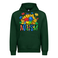 Forest Green austism sunflower Urban Hoodie - MaliasSmallBusiness