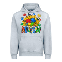 Heather Grey austism sunflower Urban Hoodie - MaliasSmallBusiness