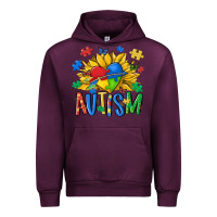 Mauve Wine austism sunflower Urban Hoodie - MaliasSmallBusiness