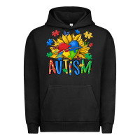 Pigment Black austism sunflower Urban Hoodie - MaliasSmallBusiness