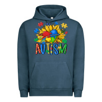 Pigment Midnight Navy austism sunflower Urban Hoodie - MaliasSmallBusiness