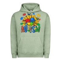 Pigment Oil Green austism sunflower Urban Hoodie - MaliasSmallBusiness