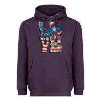 Plum Love Texas  4th of july Heavyweight Hoodie - CowGirlArtShop