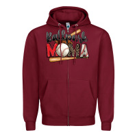 Burgundy ballpark mama baseball Zipper Hoodie - Zillion Design Studio