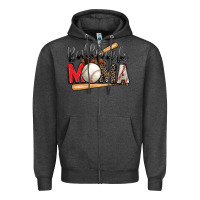 Charcoal Heather ballpark mama baseball Zipper Hoodie - Zillion Design Studio