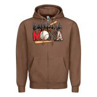 Chestnut ballpark mama baseball Zipper Hoodie - Zillion Design Studio